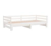 ""Remise""2 Places, Lit coulissant ,sans matelas, blanc 80 x 200 cm JILIMAISON2025 33047368