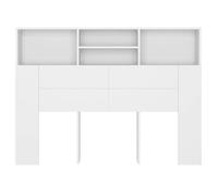 Remise 2026®Accessoire lit avec rangement Blanc - Armoire à tête de lit Blanc - 140x19x103,5cm 165 7137092