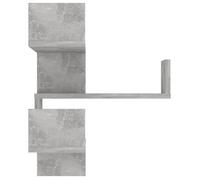 Remise 2026®Armoire Flottante pour chambre, Cuisine Gris - Étagère murale d'angle - gris béton - 40x40x50cm - Bois d’ingénierie 3