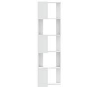 Remise 2026®Cabinet de salon Blanc - Bibliothèque d'angle à 5 niveaux - Blanc - Bois d'ingénierie 880 4886514