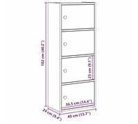 Remise 2026®Cabinet de salon Brun - Bibliothèque - chêne artisanal - 40x24x102cm - stockage livres - Bois d'ingénierie 679 123483