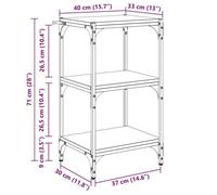 Remise 2026®Cabinet de salon Marron - Bibliothèque - Bois Ancien - 40x33x70,5cm - stockage livres - 682 8520840