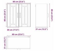 Remise 2026®Caisson haut cuisine Blanc - Meuble mural de cuisine Lucca blanc - Bois d'ingénierie 649 9727800