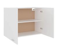 Remise 2026®Caisson haut cuisine Blanc - Vitrine suspendue ""Lyon"" Blanc 80x31x60cm - Bois d'ingénierie 314 4688576