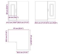 Remise 2026®Caisson haut cuisine Brun - Meuble mural d'angle de cuisine Kalmar - Chêne Marron - 926 9702636