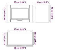 Remise 2026®Caisson haut cuisine Gris - Meuble mural de cuisine Porto - gris béton - Bois d'ingénierie 263 5293647