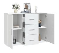 Remise 2026®Enfilade de rangement Blanc - Buffet bas Blanc - 91x29,5x65cm - Bois d'ingénierie 675 9874430
