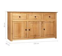 Remise 2026®Enfilade de rangement Brun - Buffet 135x40x80cm Pin solide Assortiment Panama 216 9985080