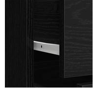 Remise 2026®Meuble vêtements Noir - Armoire de chambre - grand stockage - Armoire penderie - chêne Noir - 80x52x180cm - Bois d'in
