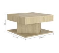 Remise 2026®Petite Table Centrale de salon Brun - Table basse - Chêne sonoma - 57x57x30cm - Bois d’ingénierie 419 4478203
