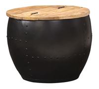 Remise 2026®Petite Table Centrale de salon Brun - Table basse ronde 53x43cm - Bois de manguier massif 348 6212110