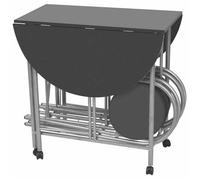 Remise 2026®Table cuisine 2/4 personnes + chaises Noir - Ensemble de salle à manger pliable 5 pièces MDF noir 689 9365565