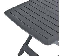 Remise 2026®Table d'Extérieur 2 ou 4 personnes Anthracite - Table pliable de jardin - Anthracite - 79x72x70cm Plastique 819 97532