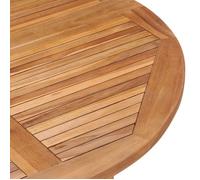 Remise 2026®Table d'Extérieur 2 ou 4 personnes Brun - Table à dîner de jardin - pliable Ø110x75cm - Bois massif de teck 182 47934