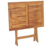 Remise 2026®Table d'Extérieur 2 ou 4 personnes Brun - Table à dîner pliable de jardin - 90x60x75cm - Bois de teck solide 688 5082
