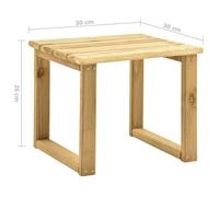 Remise 2026®Table d'Extérieur 2 ou 4 personnes Vert - Table de transat 30x30x26cm - Bois de pin imprégné 951 4208021