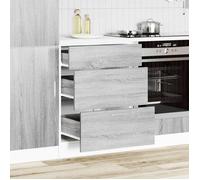 ""Remise""Armoire de cuisine ""Lyon"" - Buffet Bahut de cuisine/Meuble bas - sonoma gris ,bois d'ingénierie JILIMAISON2025 9623542