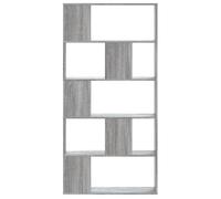 ""Remise""Armoire de livres - Bibliothèque - 5 niveaux - sonoma gris - bois d'ingénierie JILIMAISON2025 21620613
