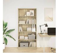 ""Remise""Armoire de livres - Bibliothèque - chêne sonoma - 80 x 24 x 176 cm ,bois d'ingénierie JILIMAISON2025 88472598