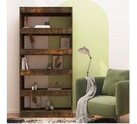 ""Remise""Armoire de livres - Bibliothèque - Séparateur de pièce Chêne fumé - bois d'ingénierie JILIMAISON2025 24513543