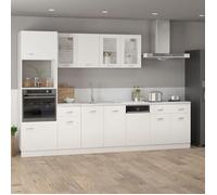 ""Remise""Armoire de plancher à tiroir ""Lyon"" - Buffet Bahut de cuisine/Meuble bas - Blanc 80x46x81,5cm JILIMAISON2025 1451057