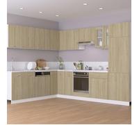 ""Remise""Armoire de rangement suspendue Pour cuisine - Meuble haut/ Armoires suspendue ""Lyon""s 2 pcs Chêne sonoma JILIMAISON2025