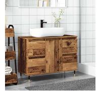 ""Remise""Armoire de salle de bain - UU - Mobilier meuble de rangement vieux bois 80 x 33 x 60 cm ,Bois ingénierie JILIMAISON2025