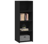 ""Remise""Armoire haute/Buffet haut - Décor salon/cuisine - noir 45 x 41 x 124 cm bois d'ingénierie *aspect pratique9549705