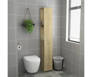 ""Remise""Armoire salle de bain - UU - Mobilier meuble de rangement chêne sonoma 25 x 26,5 x 170 cm JILIMAISON2025 64879965