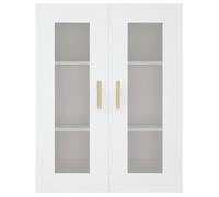""Remise""Buffet De Cuisine/Armoire murale - Décor salon - suspendue Blanc 69,5 x 34 x 90 cm *aspect pratique8977314