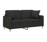 ""Remise""Canapé - CLIC-CLAC - 2 places avec oreillers décoratifs noir 140 cm tissu JILIMAISON2025 90535704