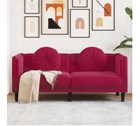 ""Remise""Canapé - CLIC-CLAC - avec coussins 2 place Canapé avec coussins 2 places rouge bordeaux velours ABHT 1759237