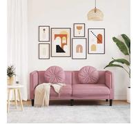 ""Remise""Canapé - CLIC-CLAC - avec coussins 2 places rose velours JILIMAISON2025 65099523