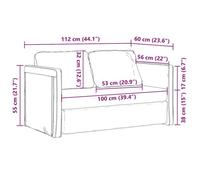 ""Remise"" CLIC-CLAC Canapé Lit Convertible 2 Places Canapé-lit 2 en 1 noir 112x174x55cm tissu #7007760 Hot6229