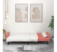 ""Remise"" CLIC-CLAC Canapé Lit Convertible à 2 places rose velours JILIMAISON2025 4621313