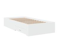 ""Remise""Lit 1 personne, Cadre de lit avec tiroirs ,sans matelas, blanc 90 x 190 cm JILIMAISON2025 69651883