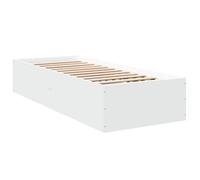 ""Remise""Lit 1 personne, Cadre de lit simple,sans matelas, blanc 75 x 190 cm bois d'ingénierie JILIMAISON2025 84821164