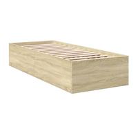 ""Remise""Lit 1 personne, Cadre de lit simple,sans matelas, chêne sonoma 75 x 190 cm JILIMAISON2025 3562944