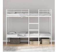 ""Remise""Lit 1 personne, Lit superposé ,sans matelas, blanc 80 x 200 cm acier JILIMAISON2025 72742892