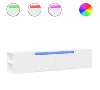 ""Remise""Meuble de télévision/ Meuble TV mural - avec LED blanc 180 x 31 x 39,5 cm JILIMAISON20258380127