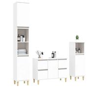 ""Remise""Mobilier Haut de salle de bain Ensemble de meubles salle de bain - 3 pcs - blanc ,Bois d'ingénierie JILIMAISON2025 61949736