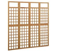 ""Remise""Séparateur de Pièce Amovible/ Cloison de séparation - à 4 panneaux - - bois de pin solide 161 x 180cm JILIMAISON2025