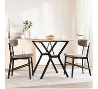 ""Remise""Table à manger,2-4 Personnes, cadre en Y 80 x 80 x 75,5cm bois de pin massif acier JILIMAISON2025 62825038