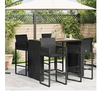 ""Remise"" Table de bar de jardin - SUMMER - 2-4 Personnes - et dessus en bois acacia résine tressée JILIMAISON2025 60762705