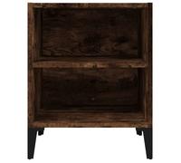 ""Remise"" Table de chevet - grand espace - avec pieds en métal Chêne fumé 40 x 30 x 50 cm Aspect chic*20618