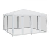 ""Remise""Tonnelle barnum Anti UV/soleil, Tente de fête avec 8 parois latérales, en maille blanc 4 x 4m PEHD JILIMAISON20258834946