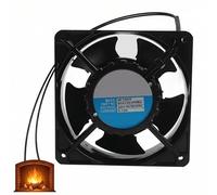 RemixAst Ventilateur Poele À Bois Axial Silencieux 120×120×38mm 220V | Haute Température, Cartouche Circulation, Pales En Métal, Pour Cheminée Insert Cassette