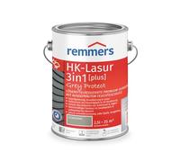 Remmers Aqua Lasure HK 3en1 Grey Protect gris argenté, 2,5 litres, Lasure pour bois, Protection 3 en 1 pour le bois, en teintes de gris naturel, pour les palissades, carports et chalets de jardin