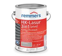 Remmers Aqua Lasure HK 3en1 Grey Protect gris platine, 2,5 litres, Lasure pour bois, Protection 3 en 1 pour le bois, en teintes de gris naturel, pour les palissades, carports et chalets de jardin