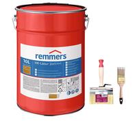 Remmers HK-Lasur Plus 3en1 Chêne Clair 10 L + pinceaux - kit prêt à peindre